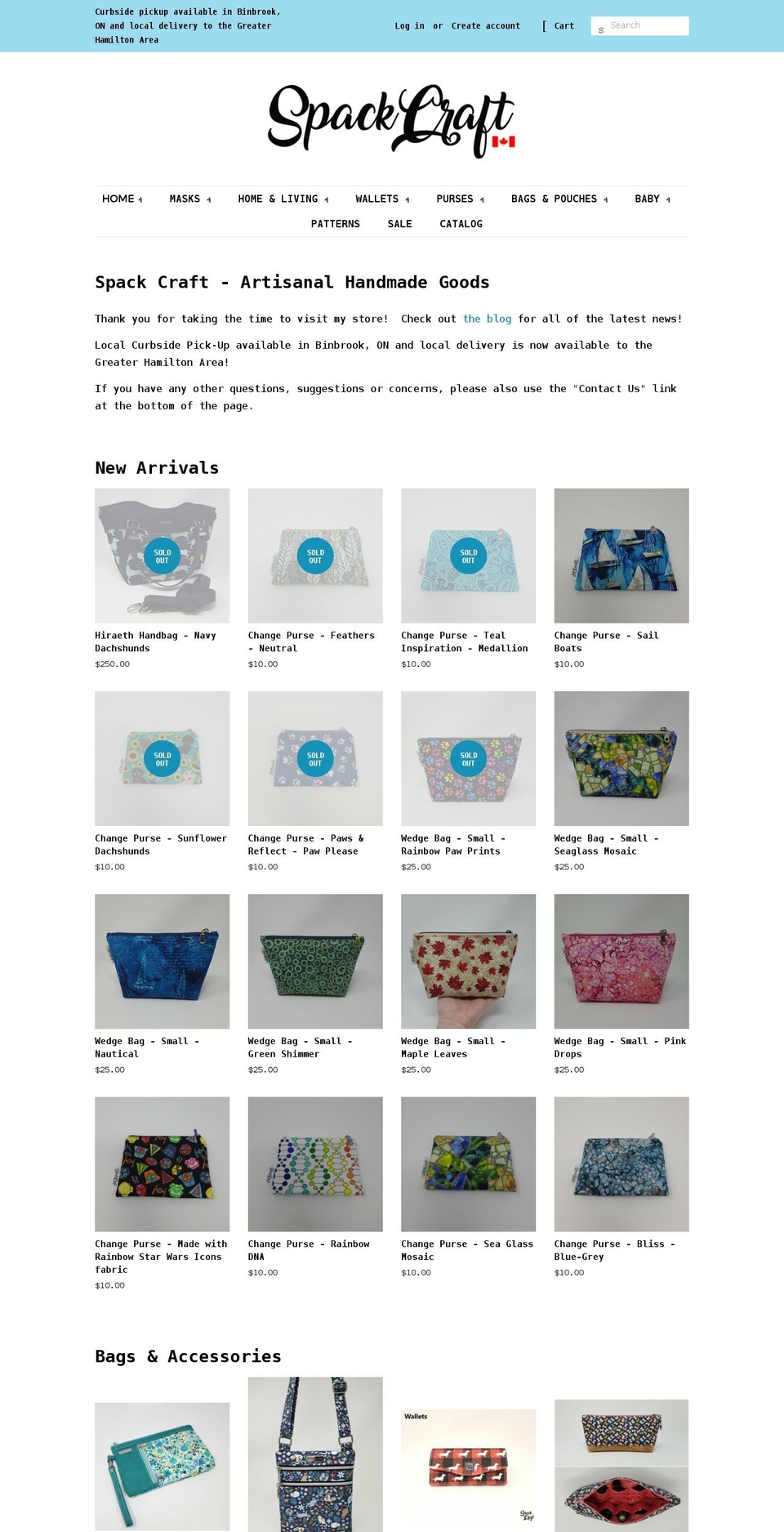spackcraft.com shopify website screenshot