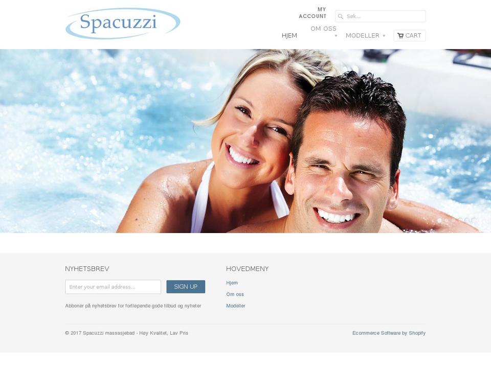 spacuzzi.no shopify website screenshot