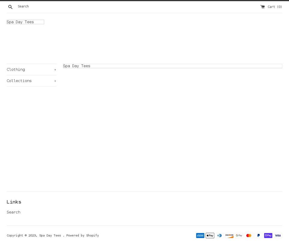 spadayapparel.com shopify website screenshot