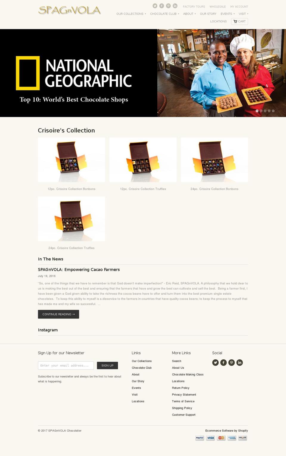 spagnvola.com shopify website screenshot