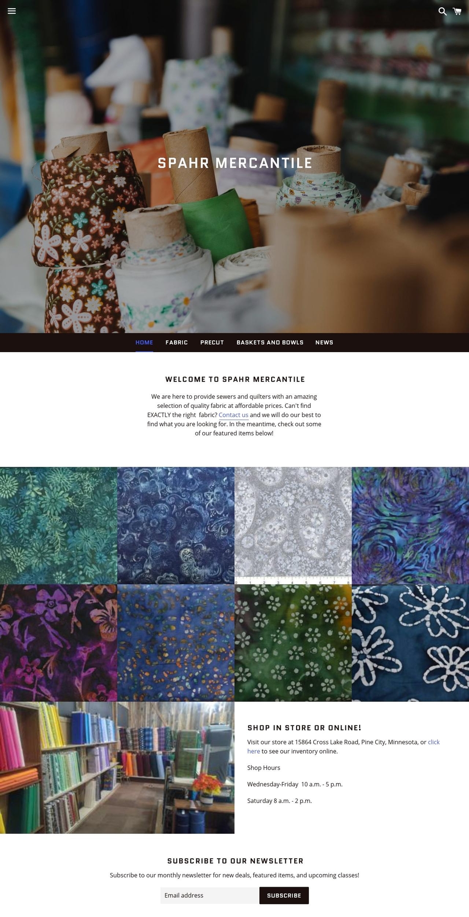 spahrmercantile.com — Shopify storefront screenshot