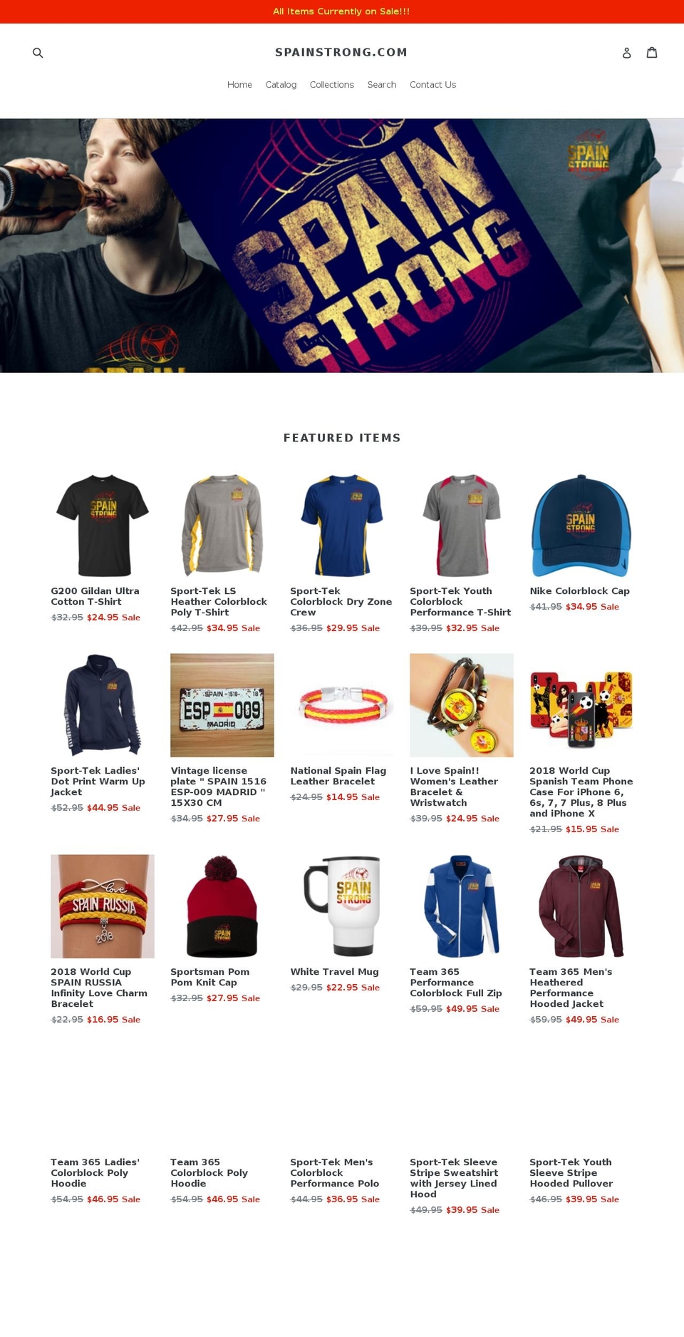 spainstrong.com — Shopify storefront screenshot