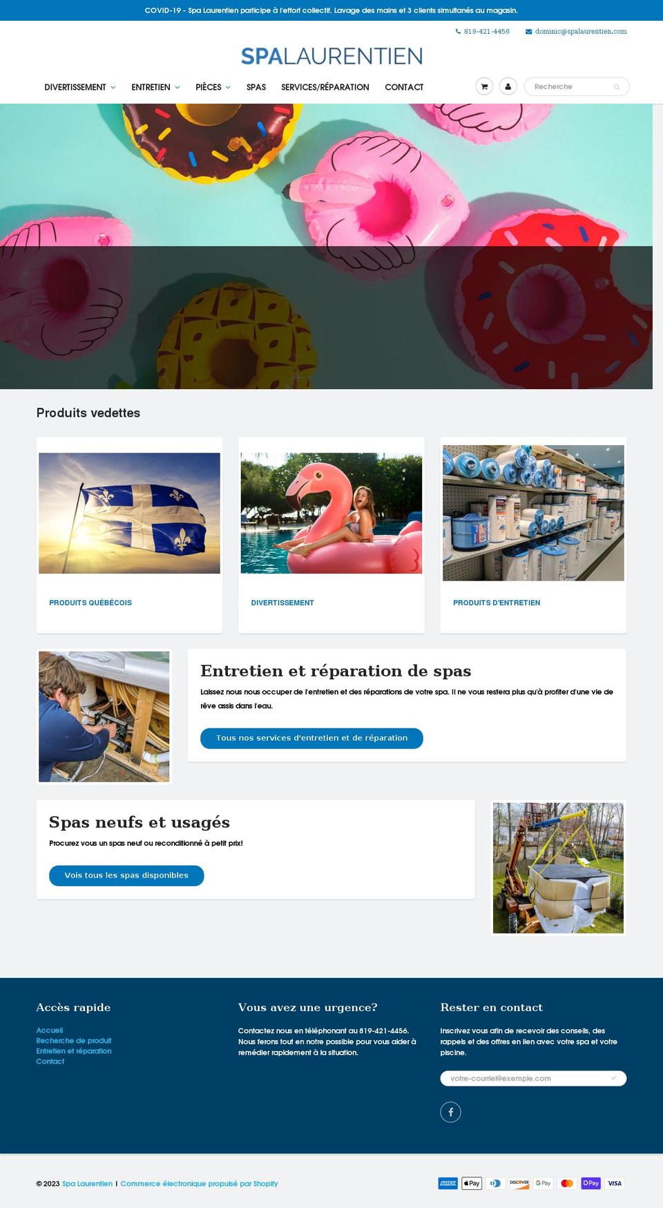 spalaurentien.com shopify website screenshot