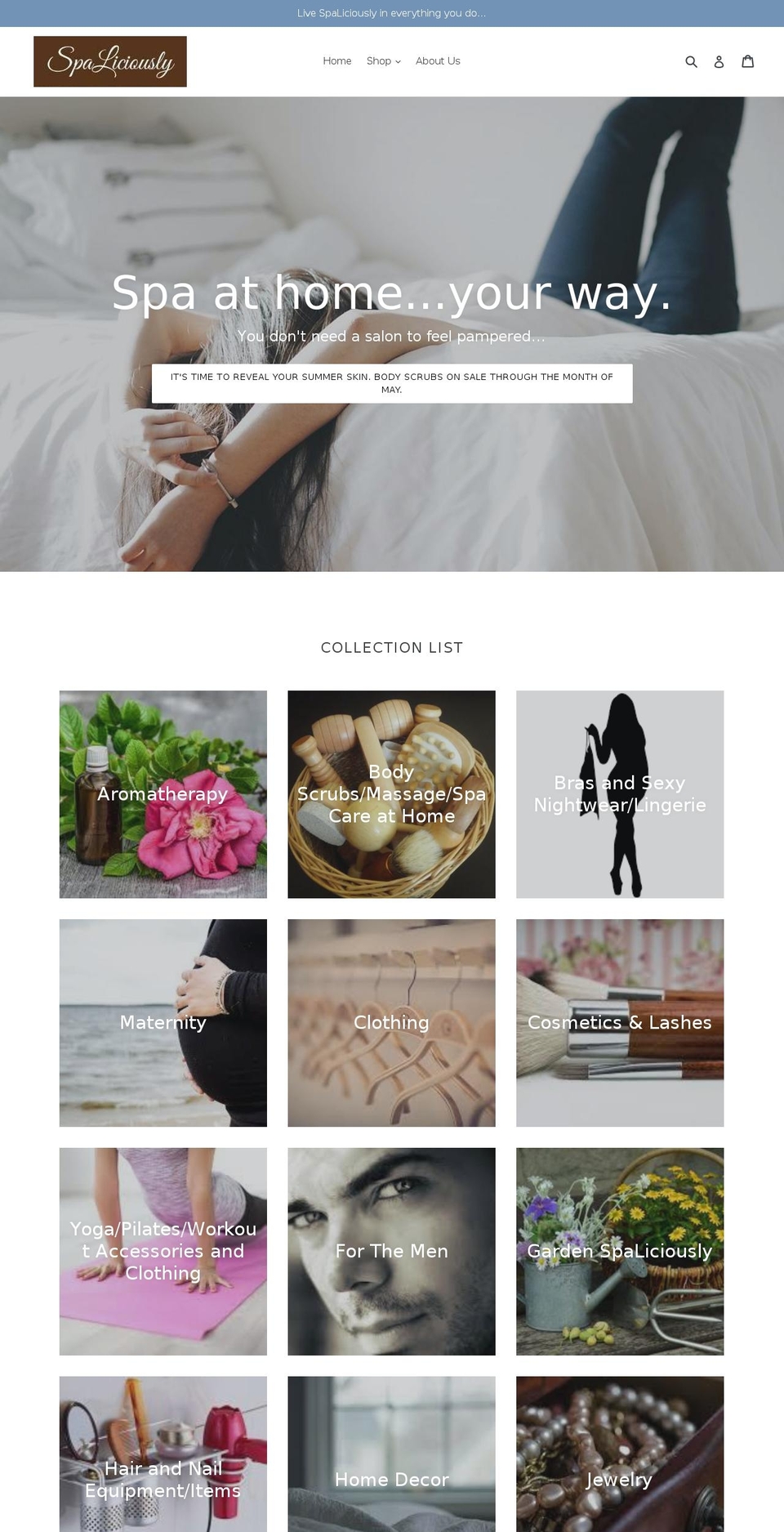 spaliciously.com — Shopify storefront screenshot