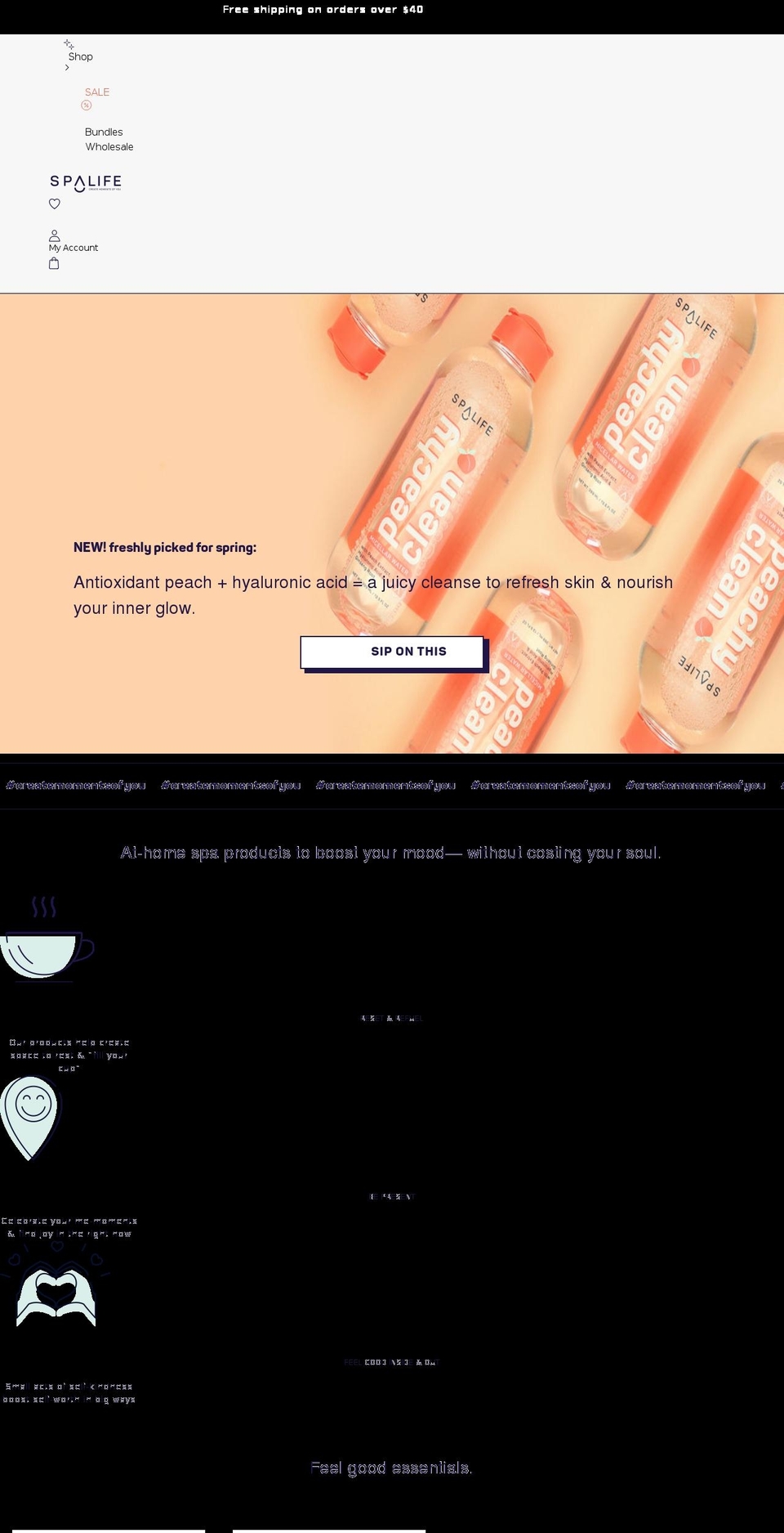 Influence Shopify theme site example spalifebeauty.com