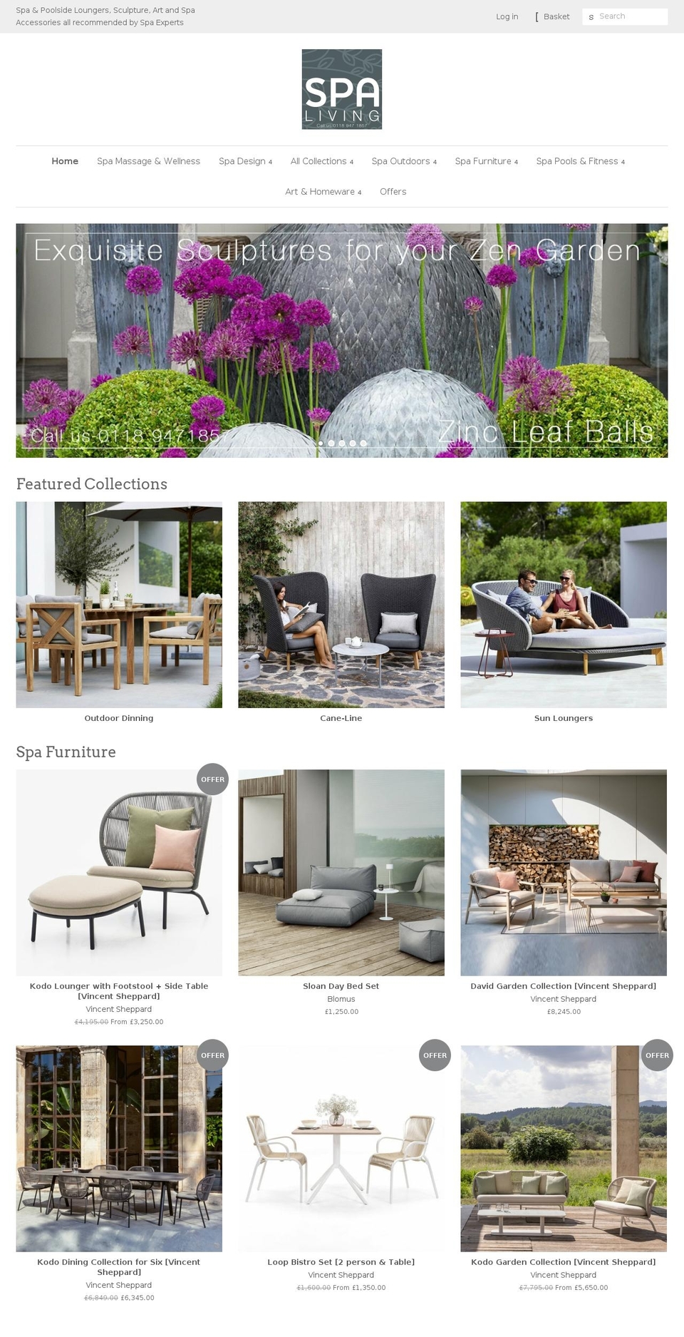 spaliving.co.uk shopify website screenshot