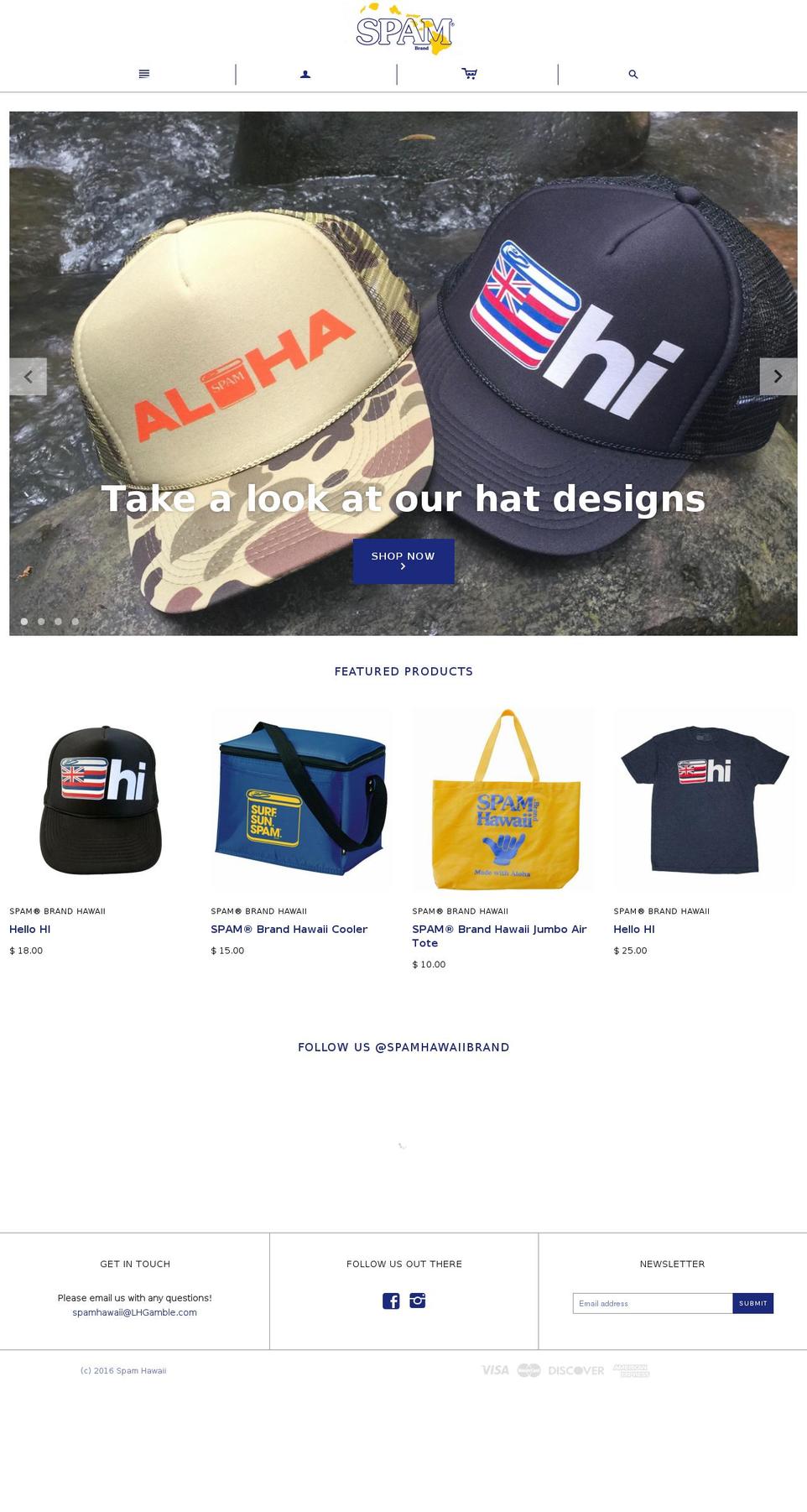 spam-hawaii.com shopify website screenshot