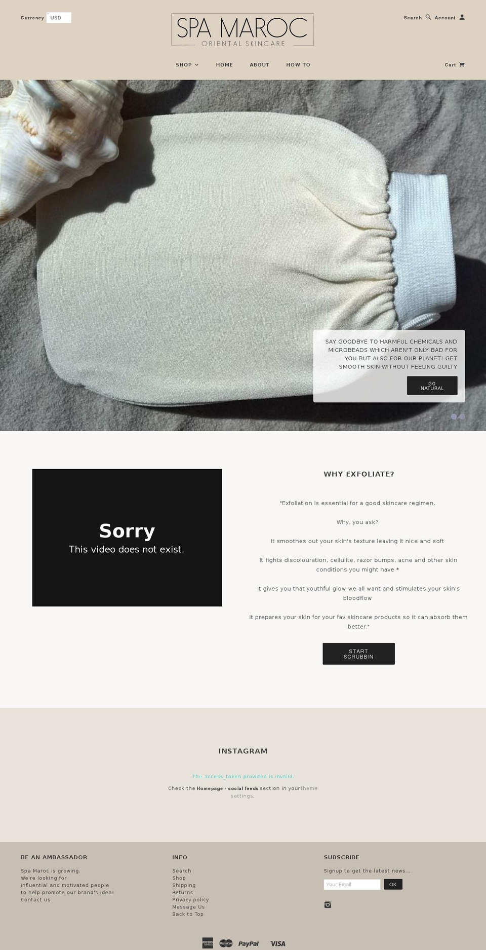 spamaroccosmetics.com shopify website screenshot