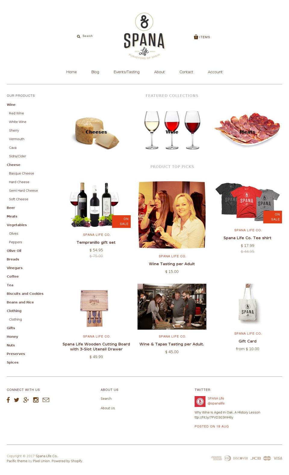 spanalife.com shopify website screenshot