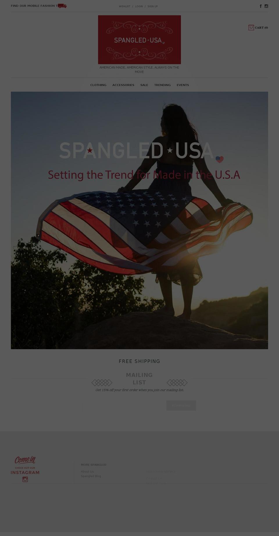 spangled-usa.com shopify website screenshot