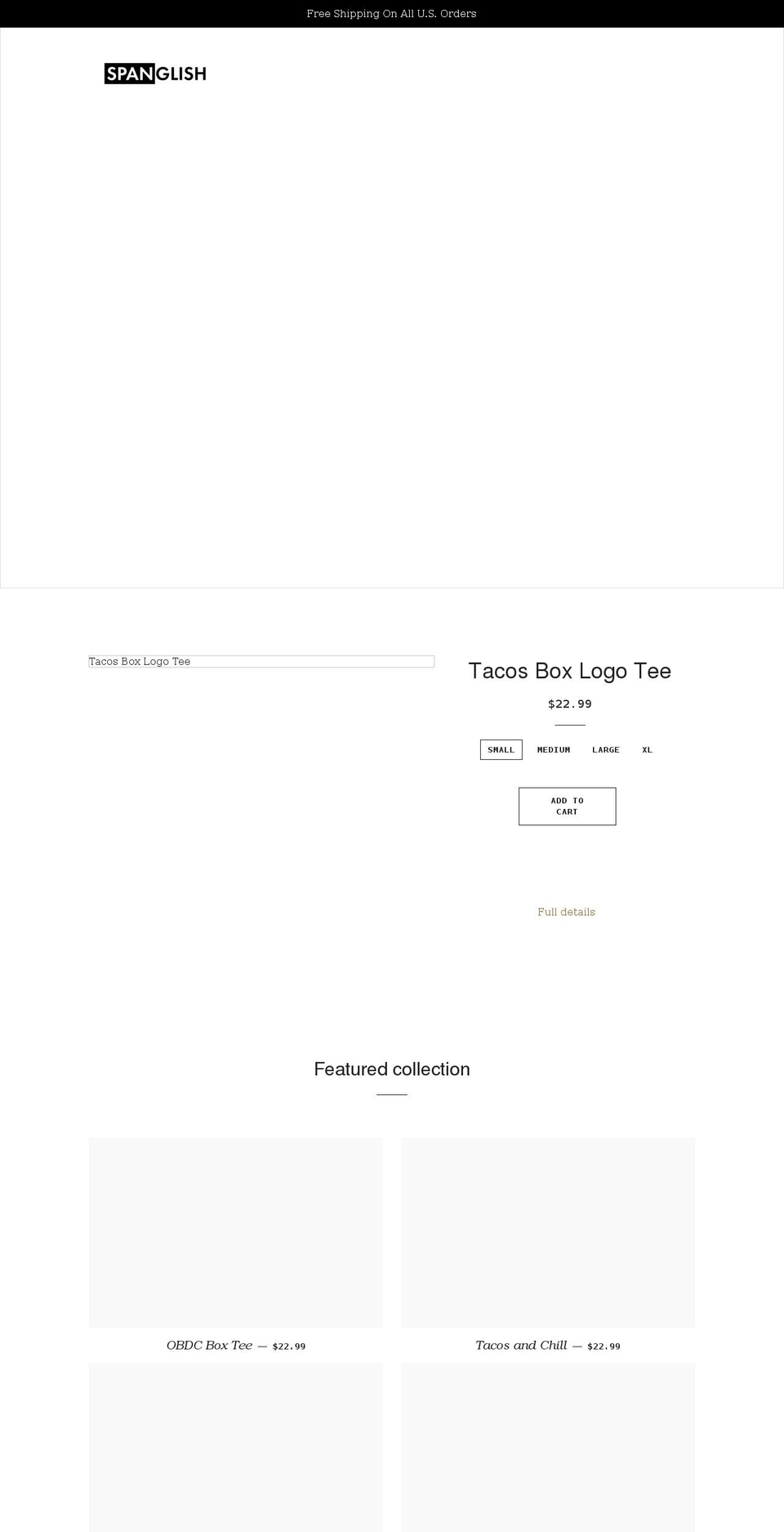 spanglishdesign.com shopify website screenshot