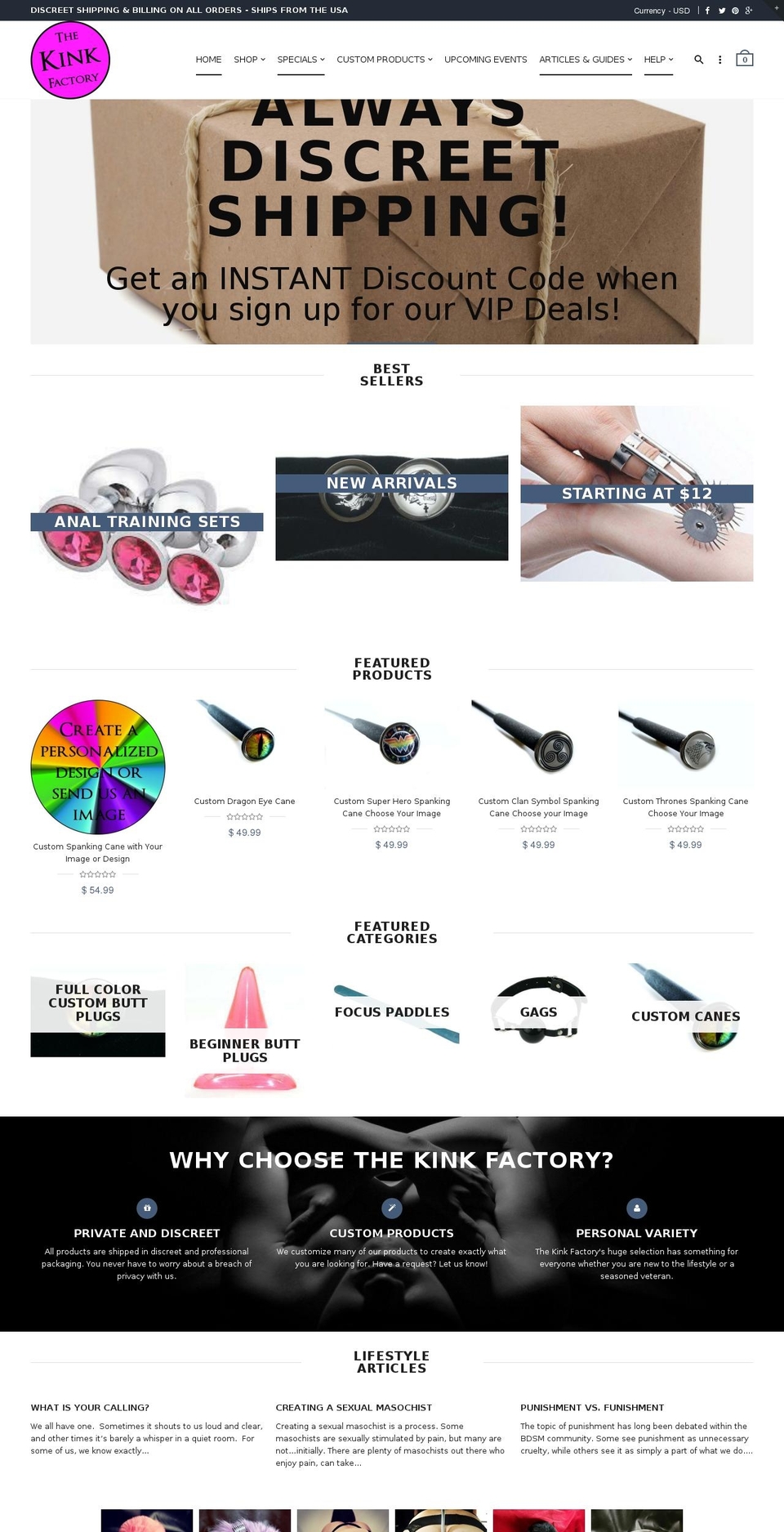 spankingauthority.com shopify website screenshot