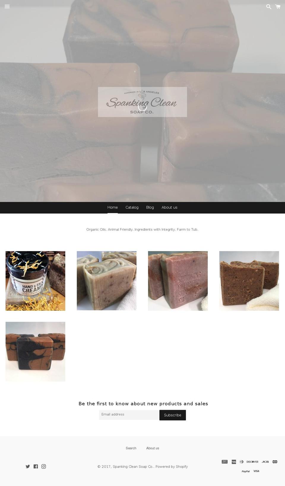 spankingcleansoap.com shopify website screenshot