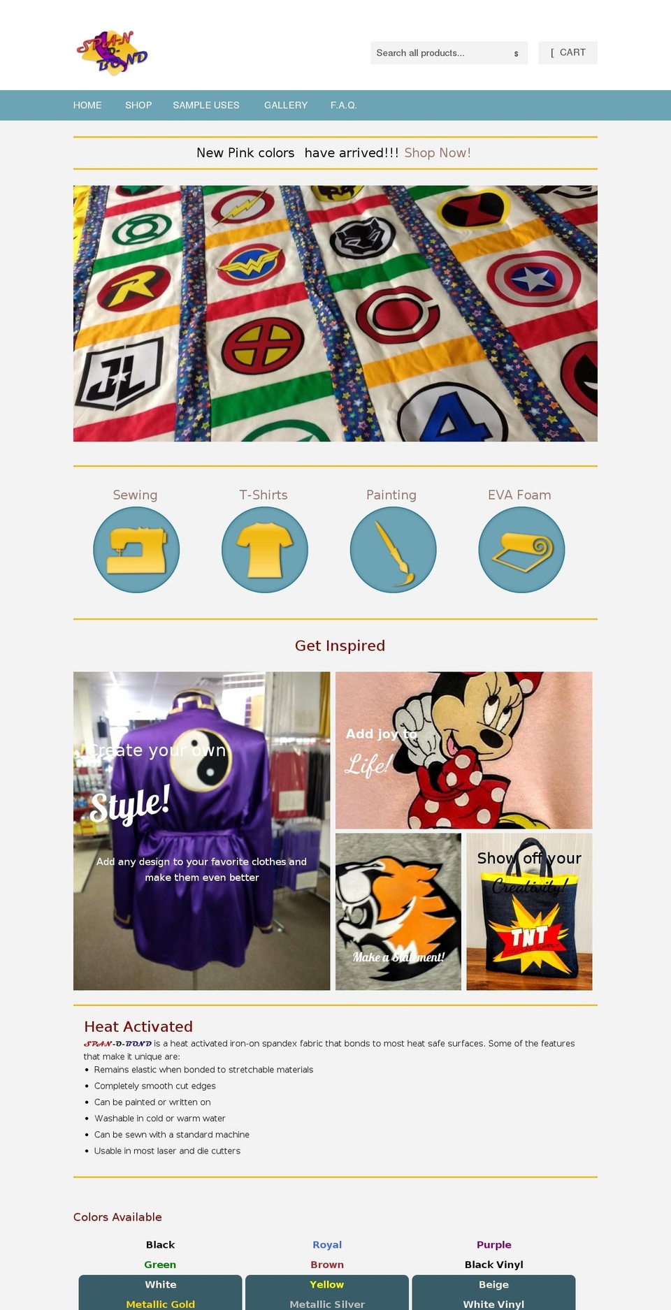 spanobond.com shopify website screenshot