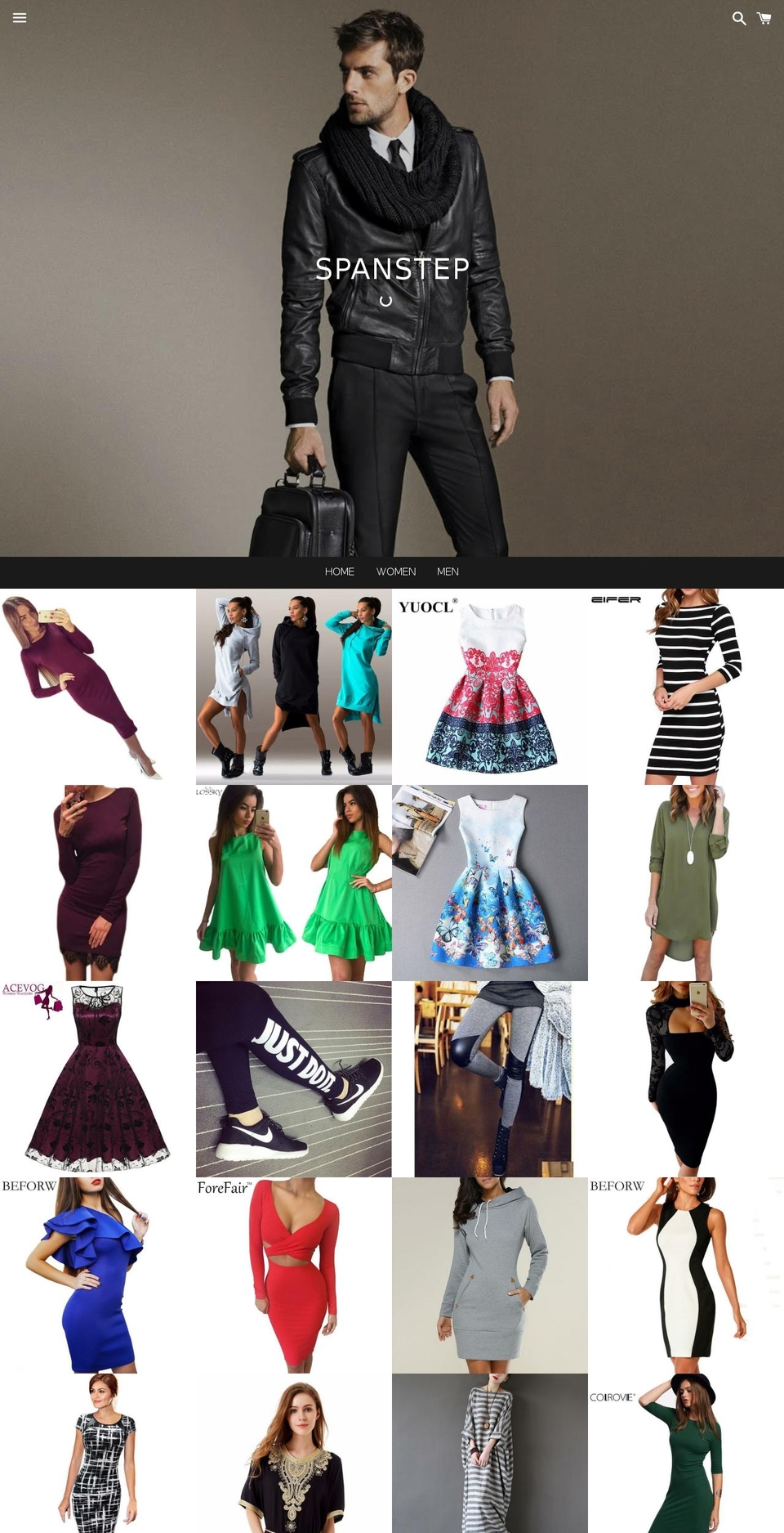 spanstep.com shopify website screenshot