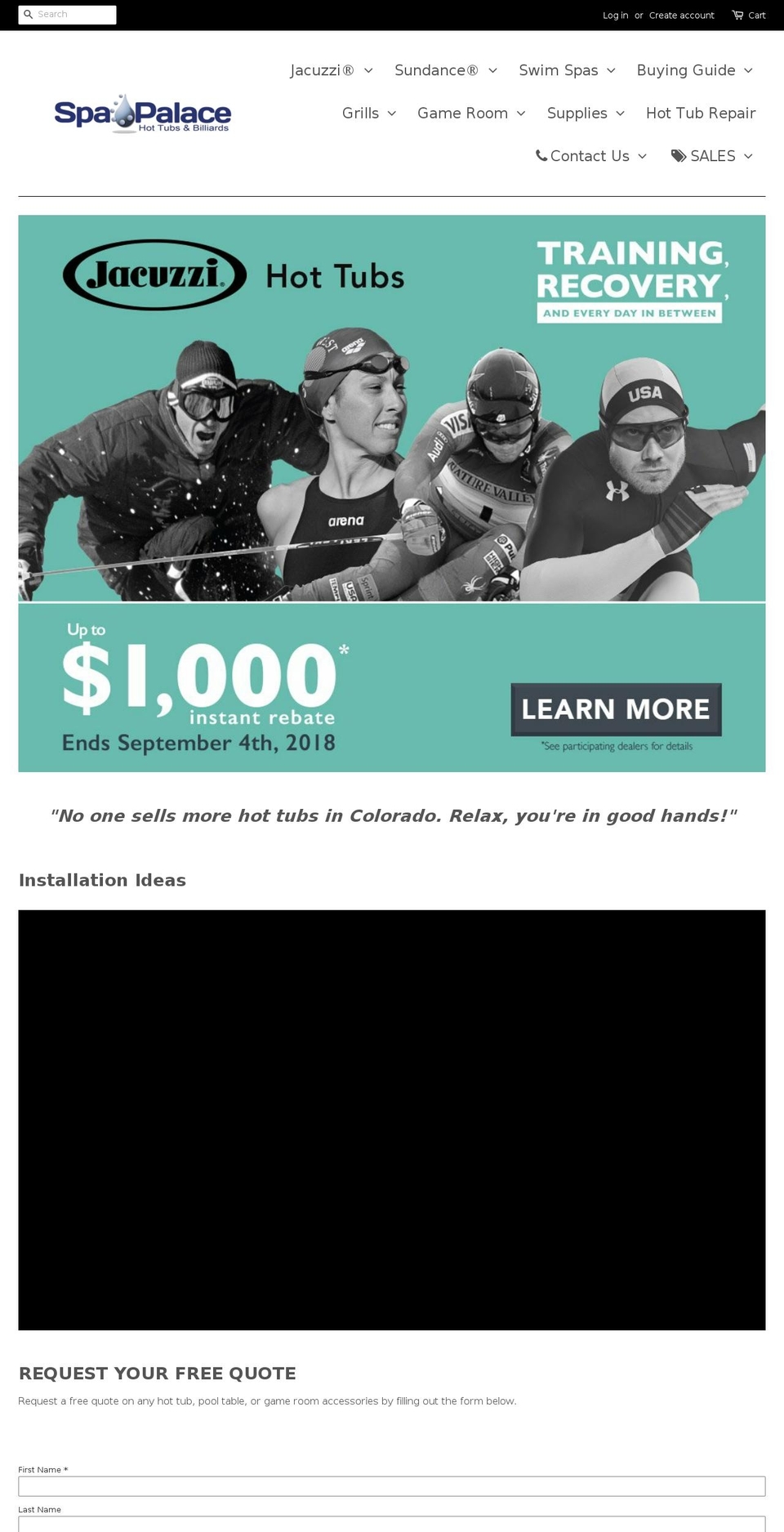 spapalace.net shopify website screenshot