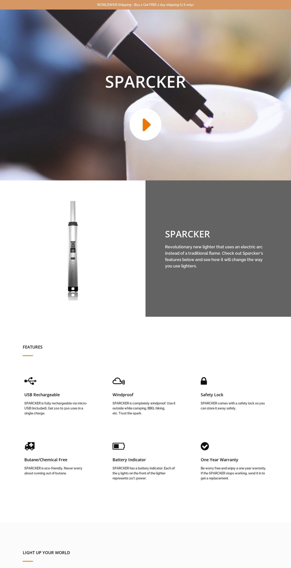 sparcker.com shopify website screenshot