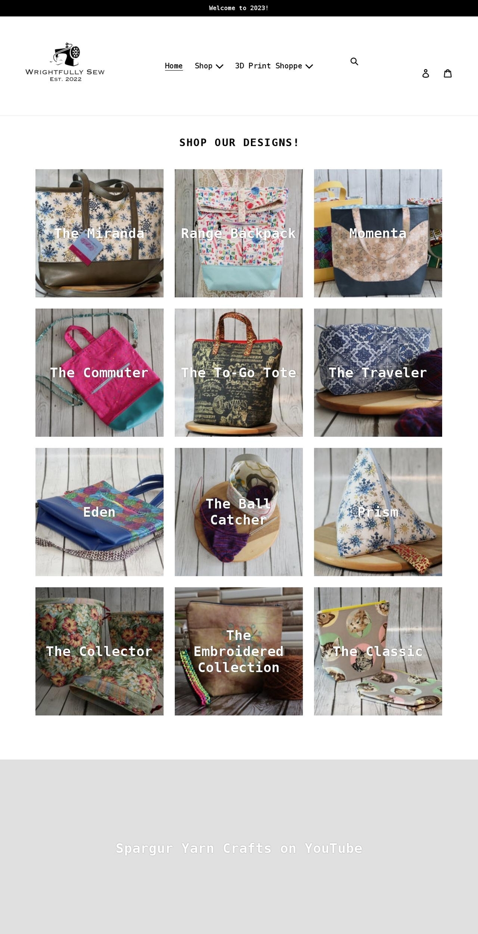 sparguryarn.com shopify website screenshot