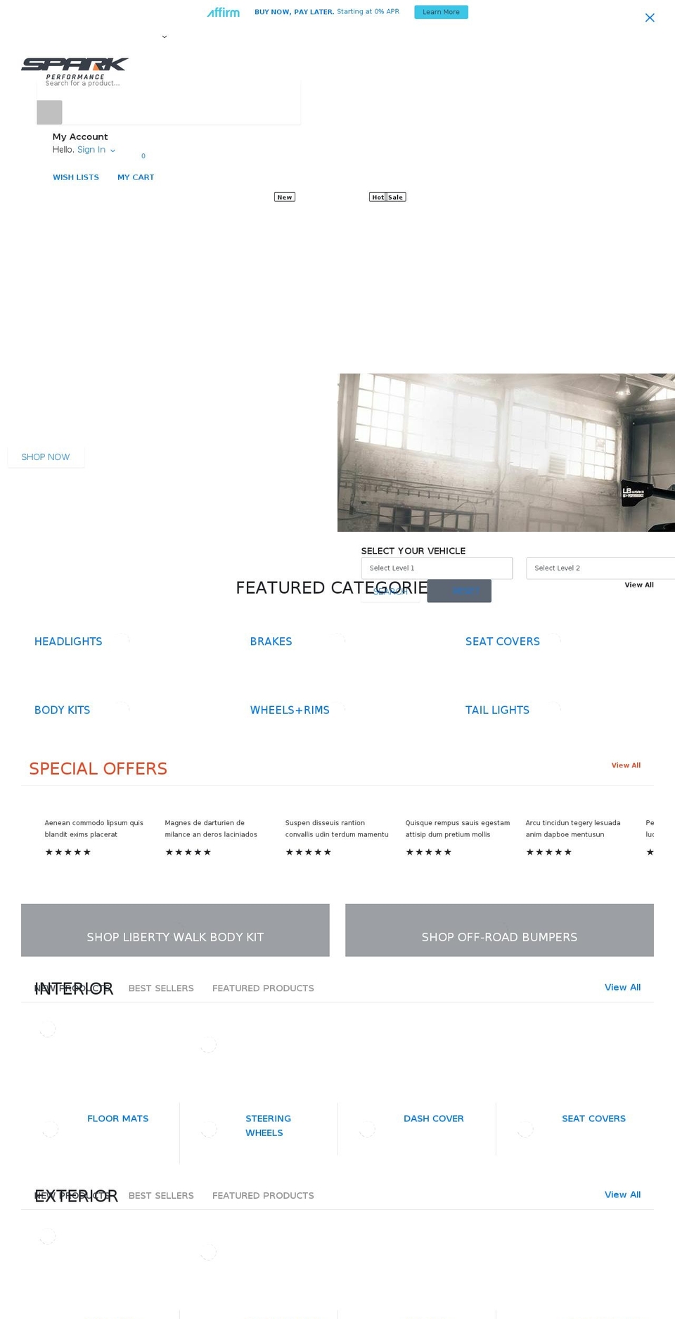 spark-theme-automotive.myshopify.com shopify website screenshot