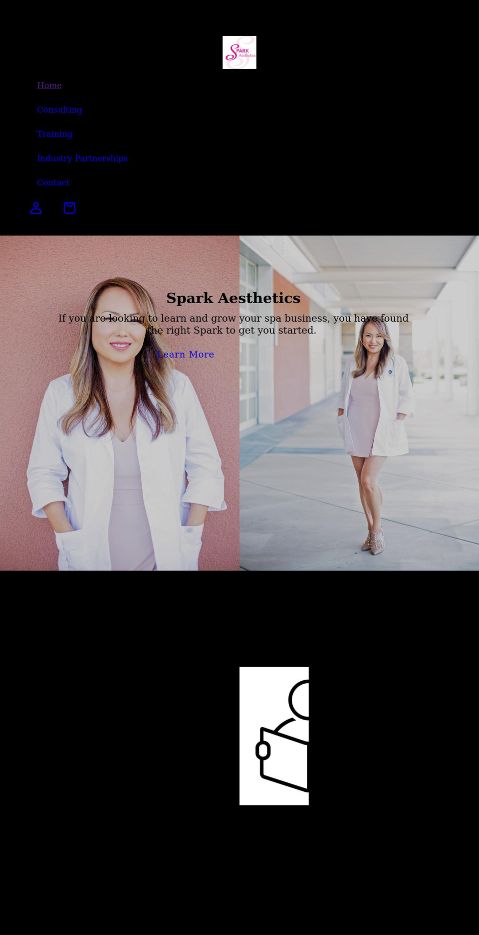 sparkaesthetics.com shopify website screenshot