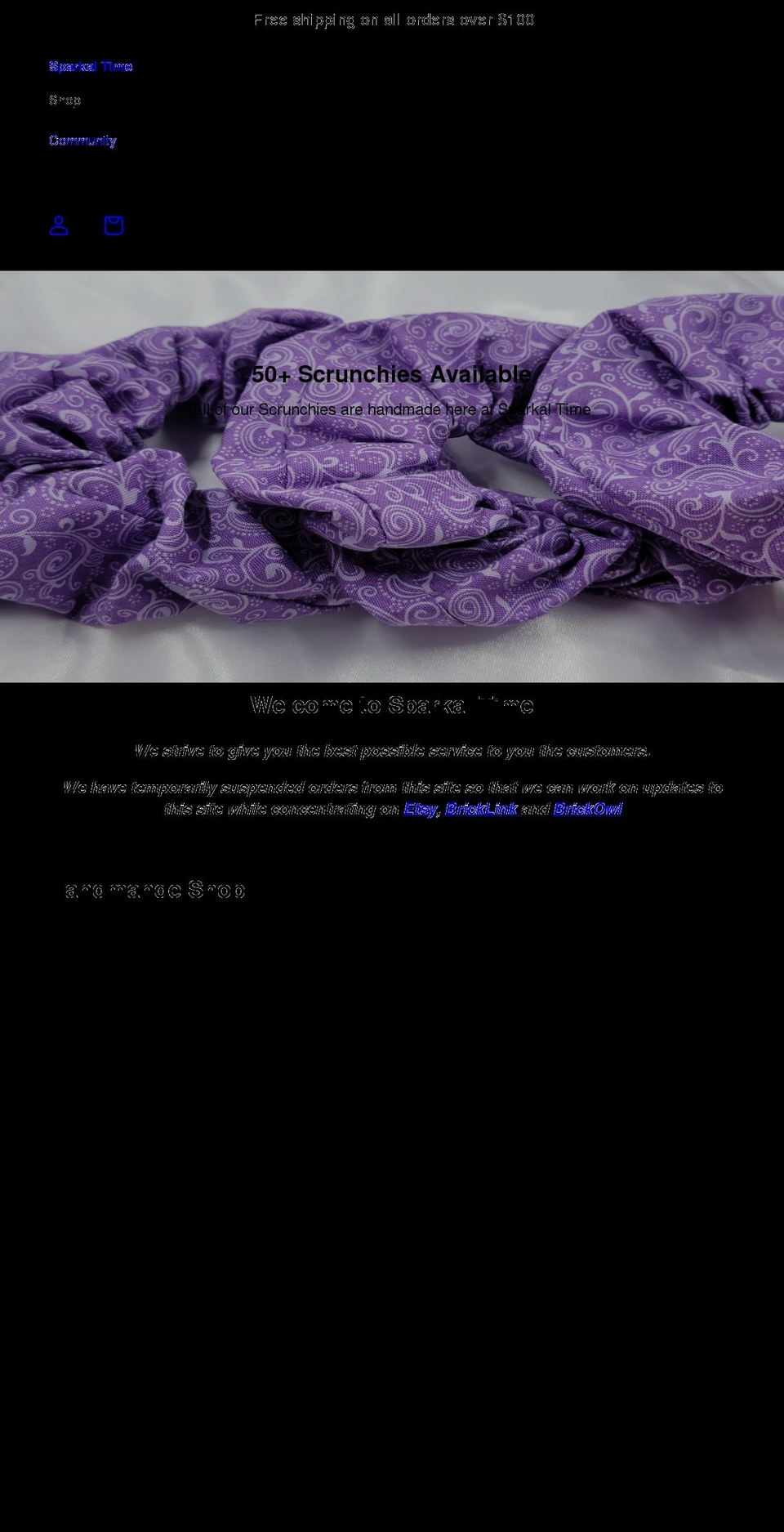 sparkaltime.com shopify website screenshot