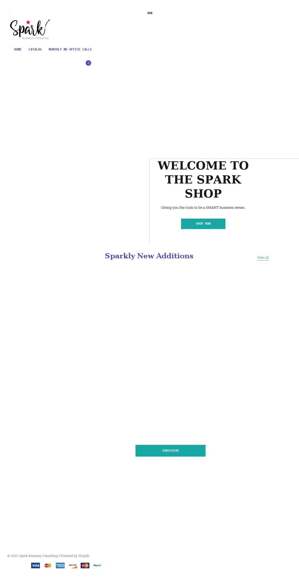 sparkbusinessconsulting.myshopify.com shopify website screenshot