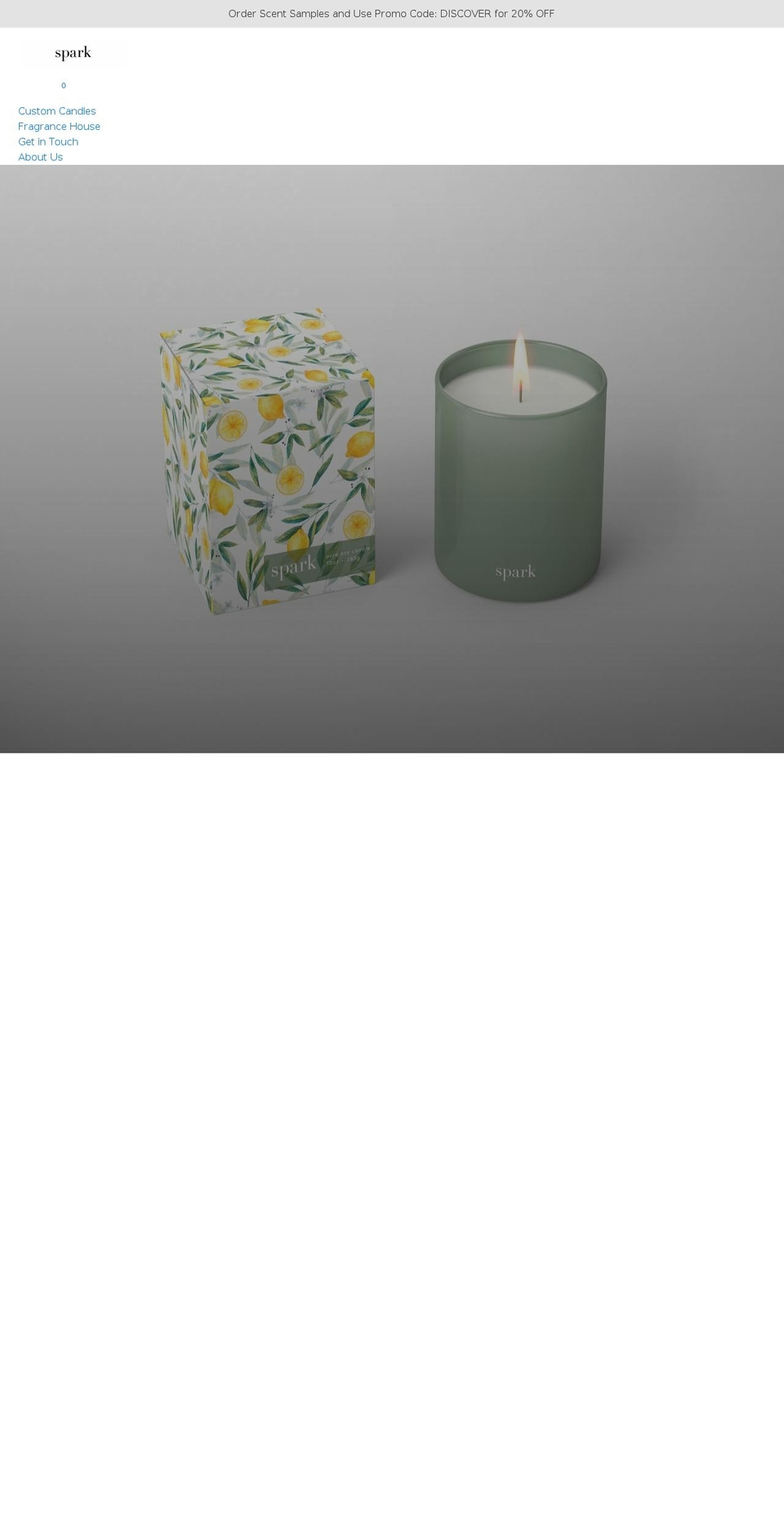 sparkcandles.com shopify website screenshot