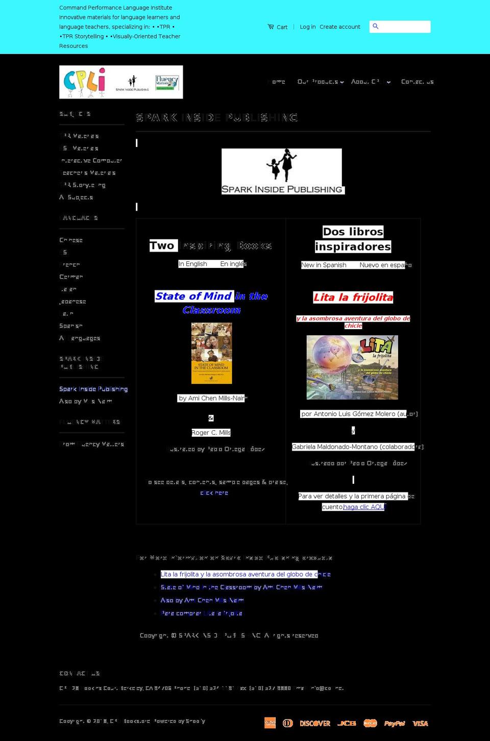 sparkinsidepublishing.com — Shopify storefront screenshot