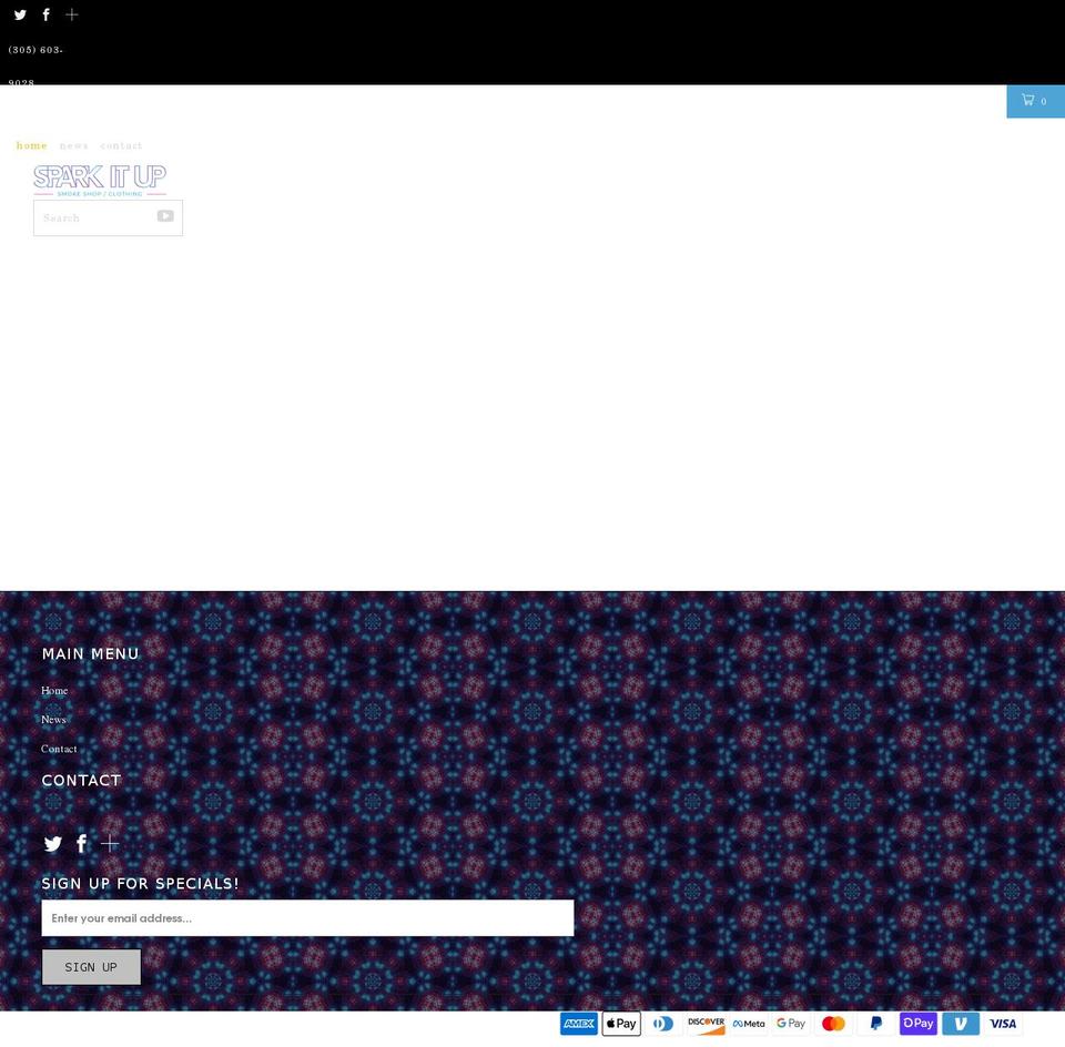 sparkitupshop.com shopify website screenshot