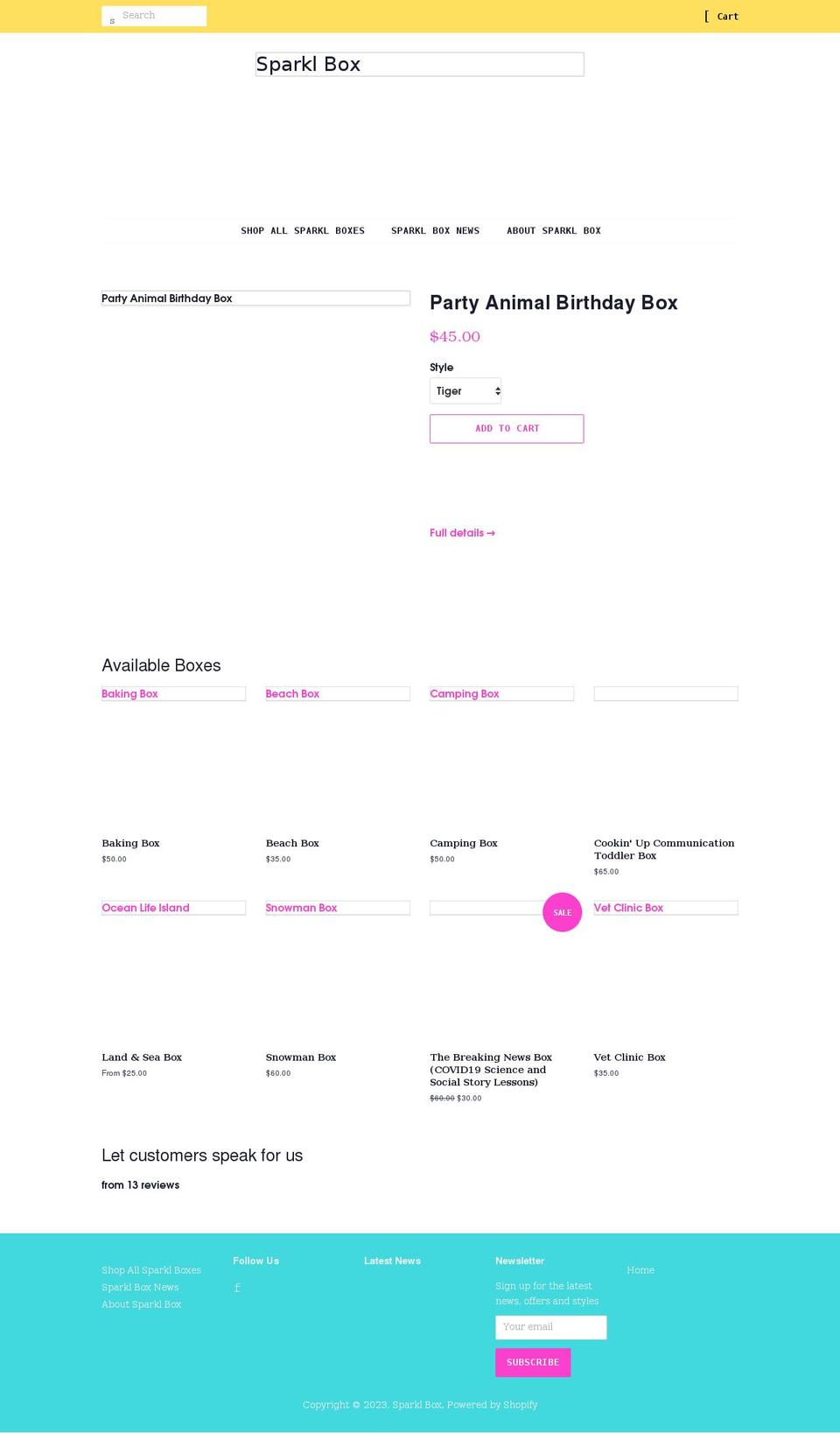 sparklanguagebox.com shopify website screenshot