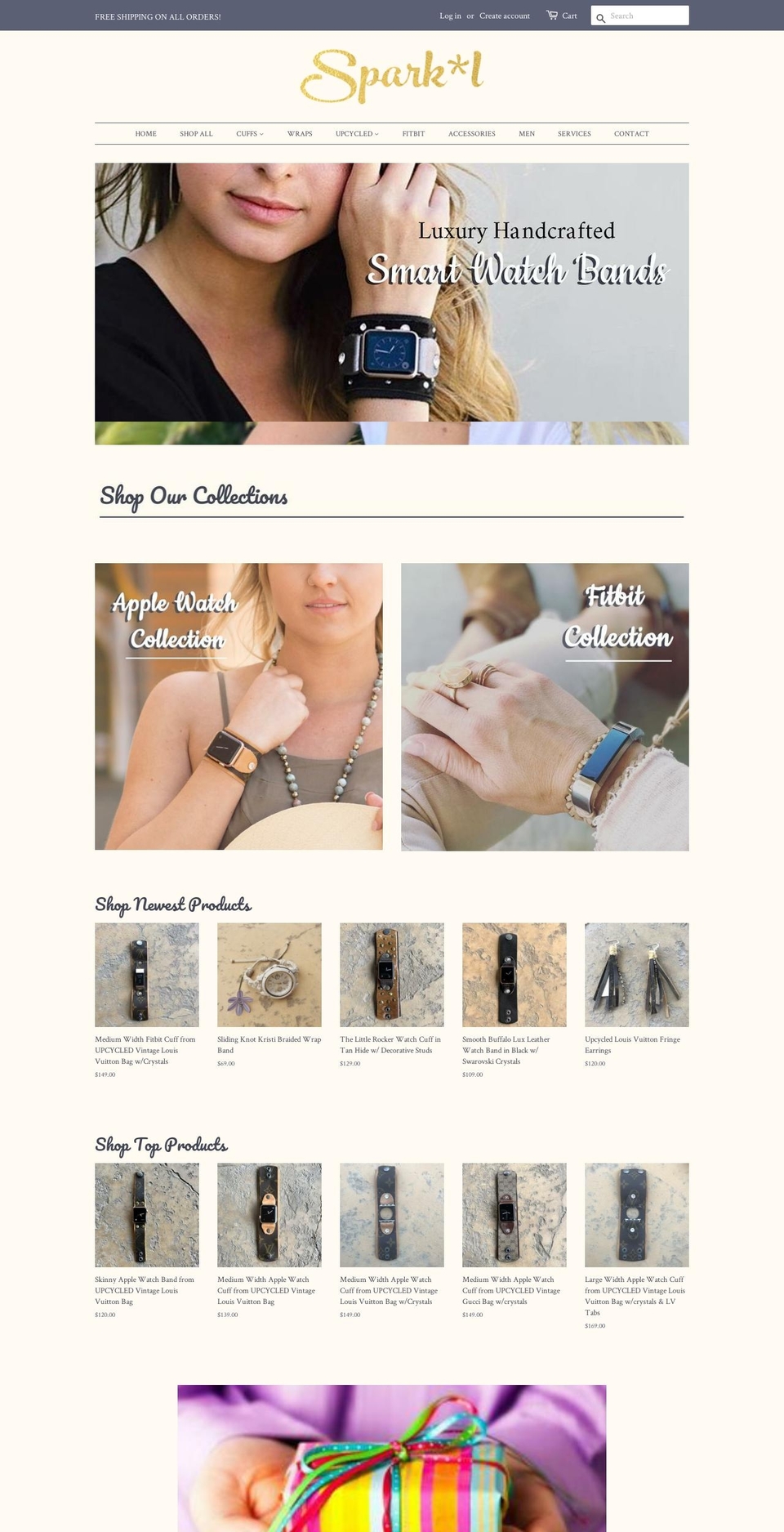 sparklbands.com shopify website screenshot