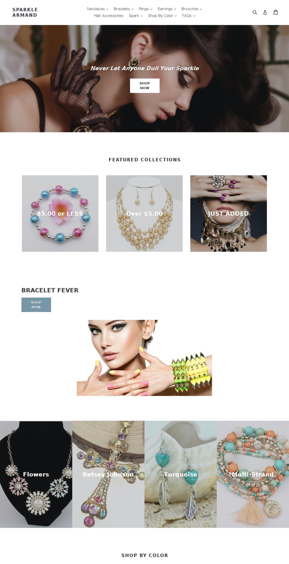 Spark Shopify theme site example sparkle-armand.com
