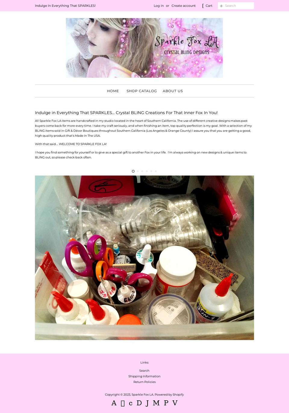 sparkle-fox-la.com — Shopify storefront screenshot