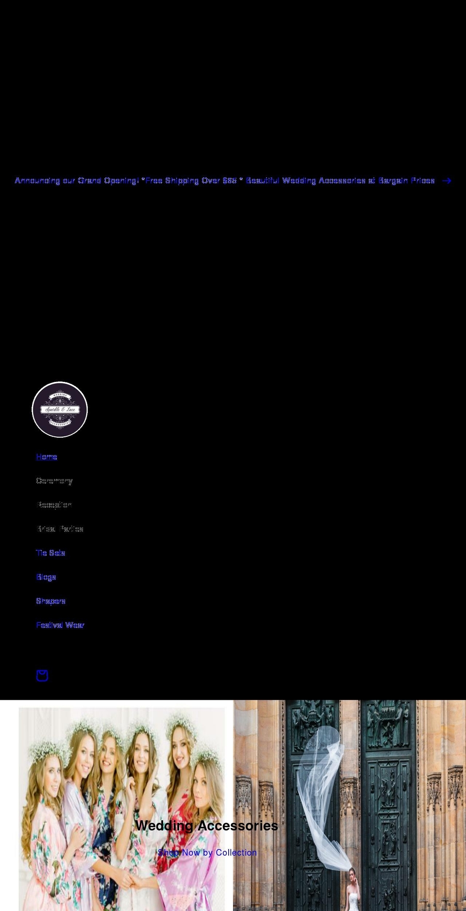 sparkleandlace.com shopify website screenshot
