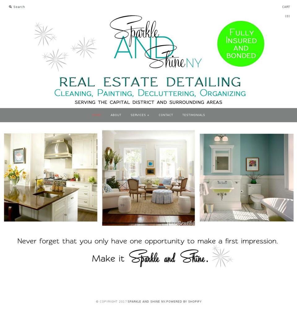 sparkleandshineny.com shopify website screenshot