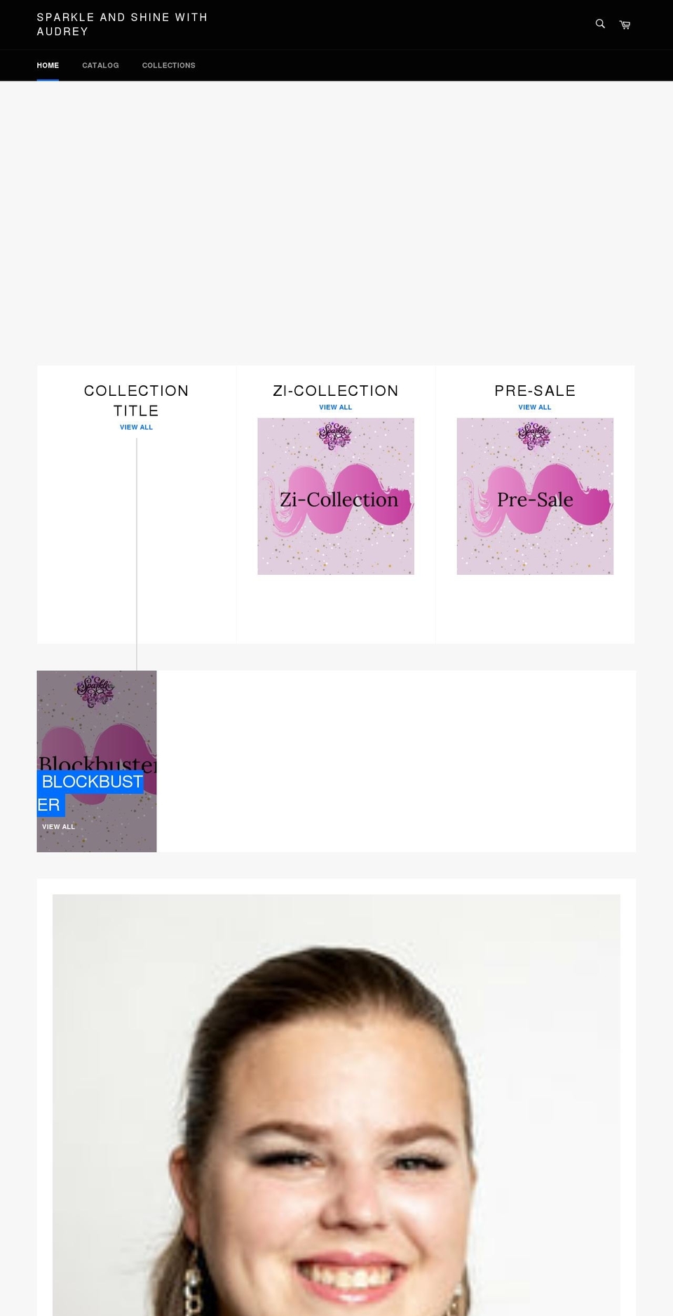 sparkleandshinewithaudrey.com shopify website screenshot