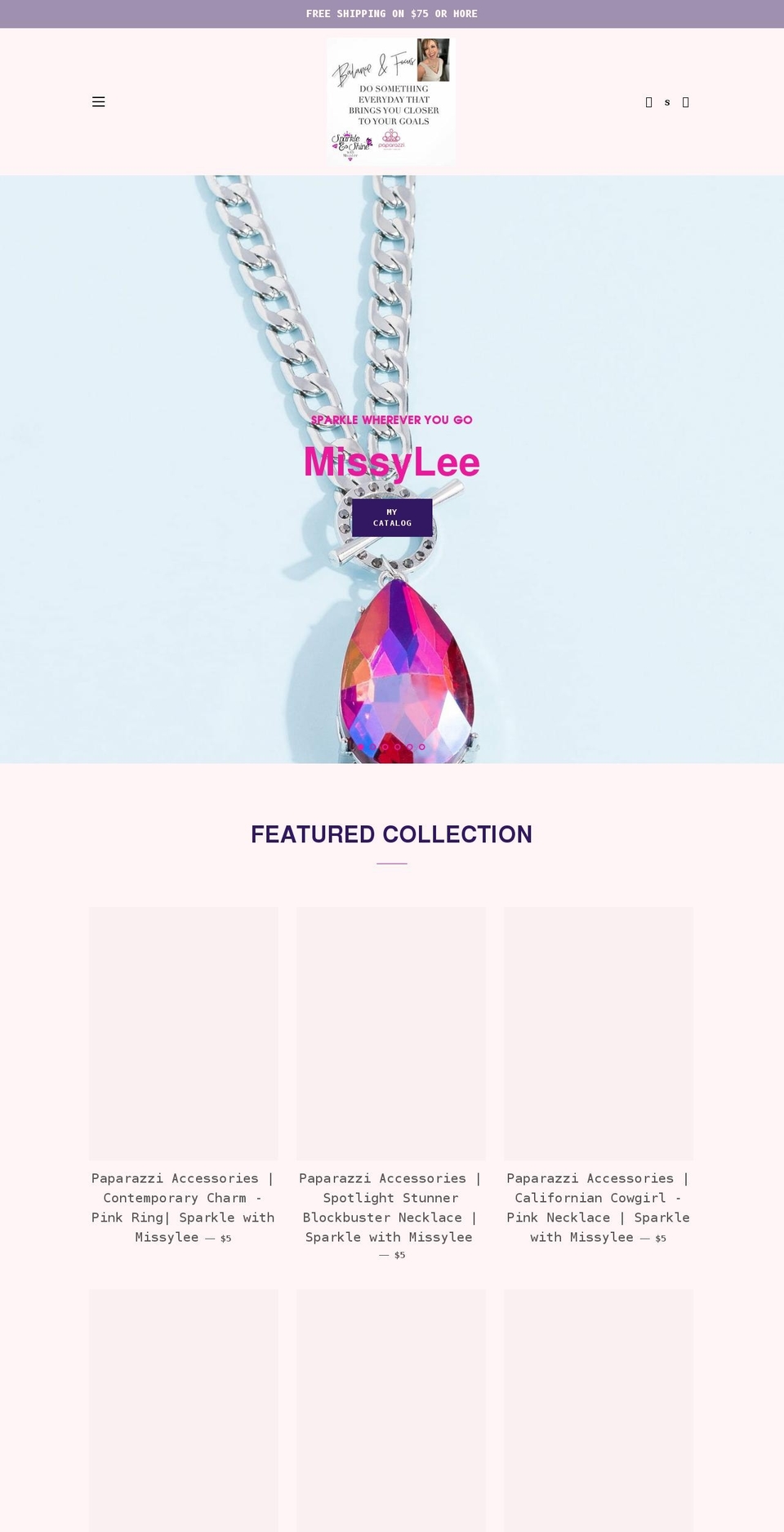 sparkleandshinewithmissylee.com shopify website screenshot