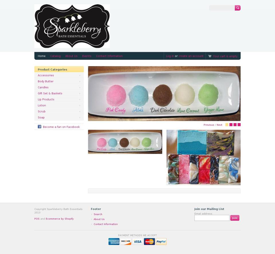 Copy of Megatronic Shopify theme site example sparkleberrybathessentials.com