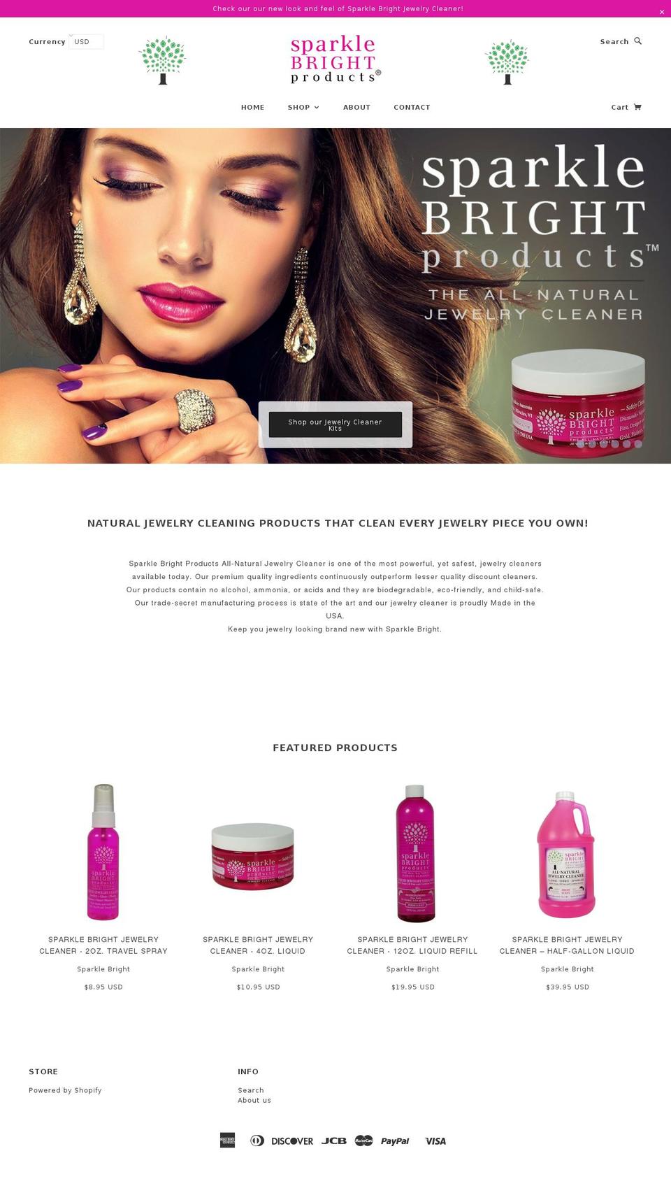 sparklebrightproducts.com — Shopify store on .com