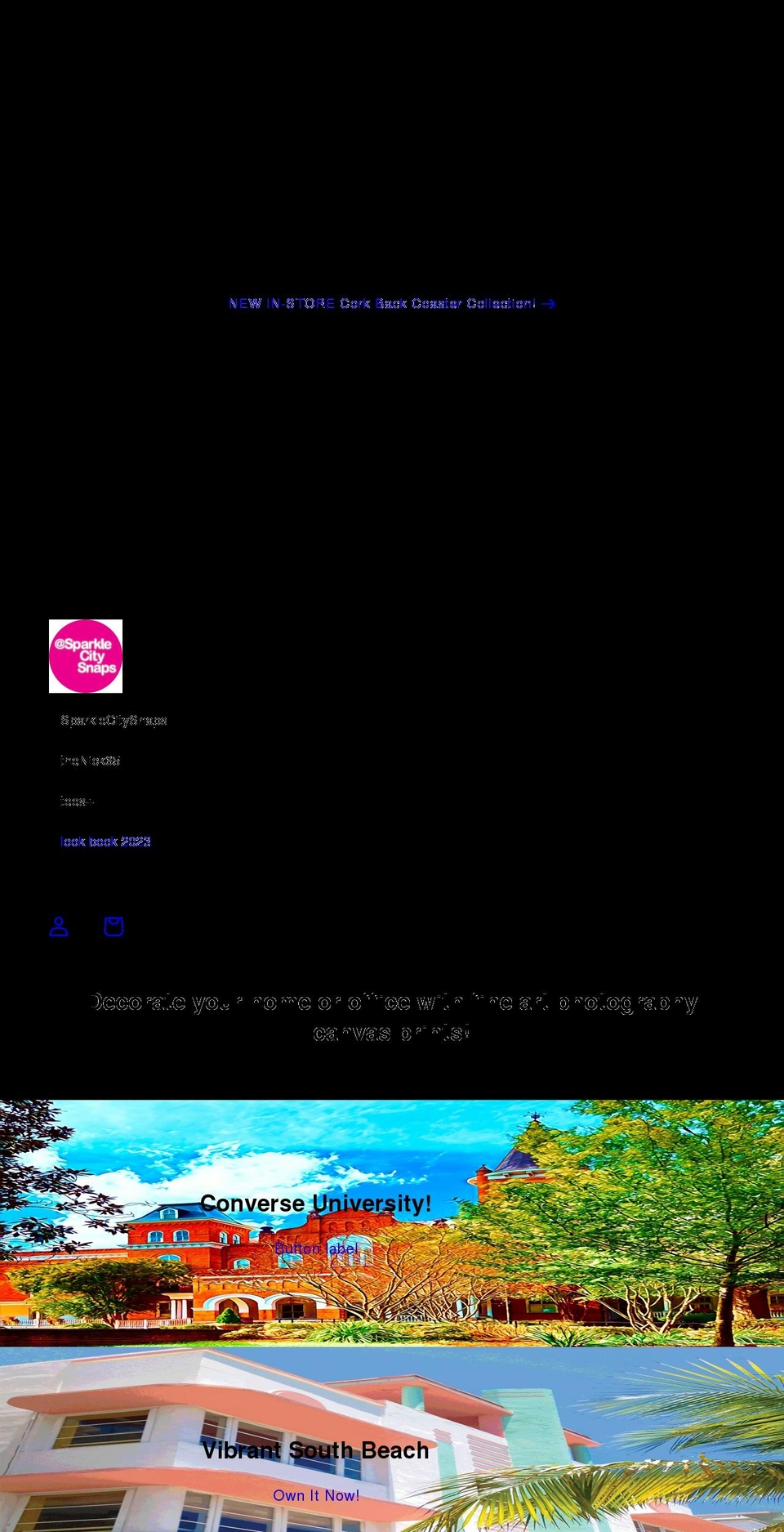 sparklecitysnaps.com shopify website screenshot