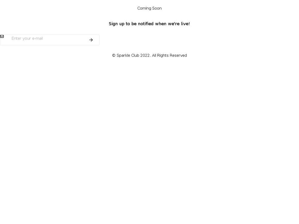 sparkleclub.com shopify website screenshot