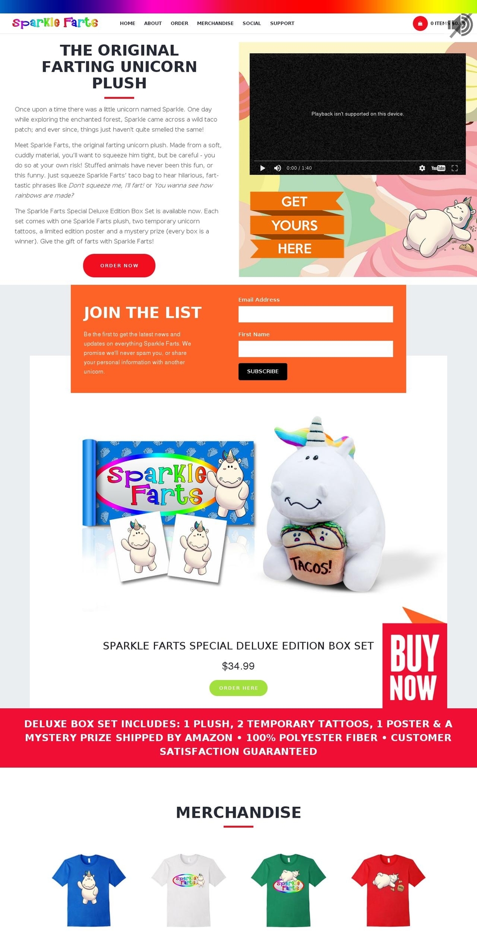Spark Shopify theme site example sparklefartstoys.com