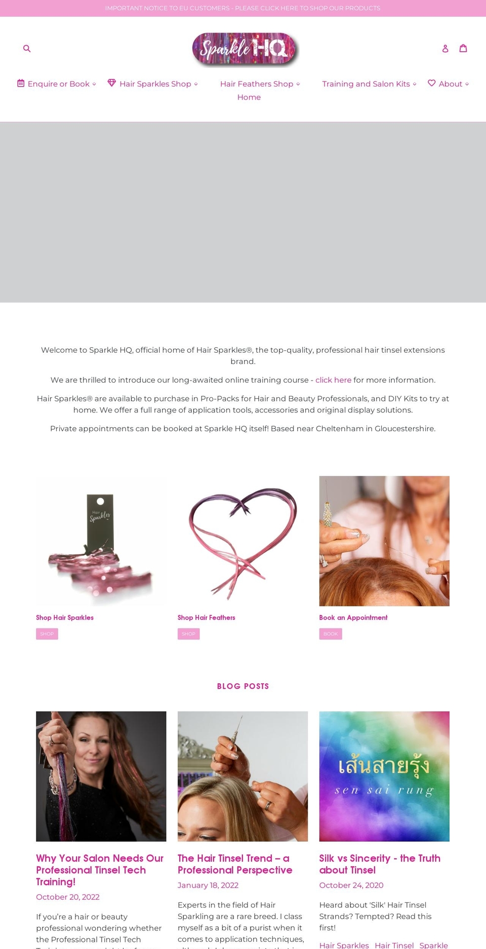 sparklehq.co.uk shopify website screenshot