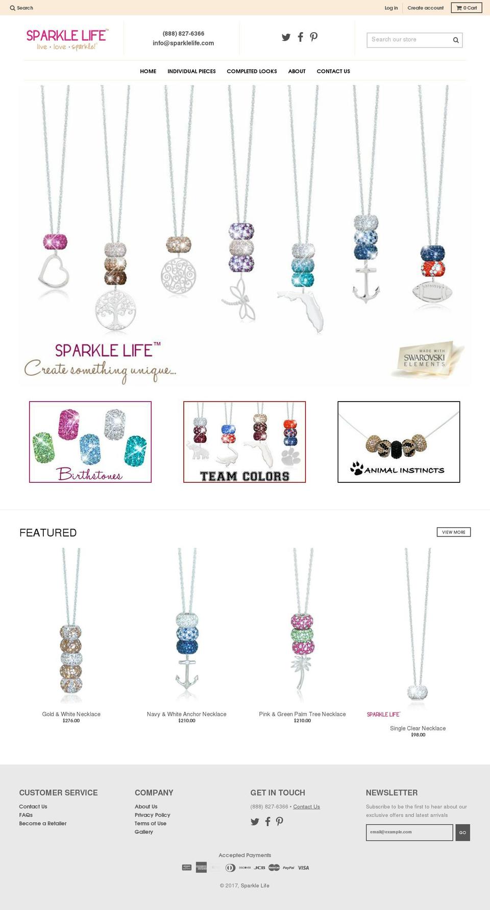 sparklelife.com shopify website screenshot