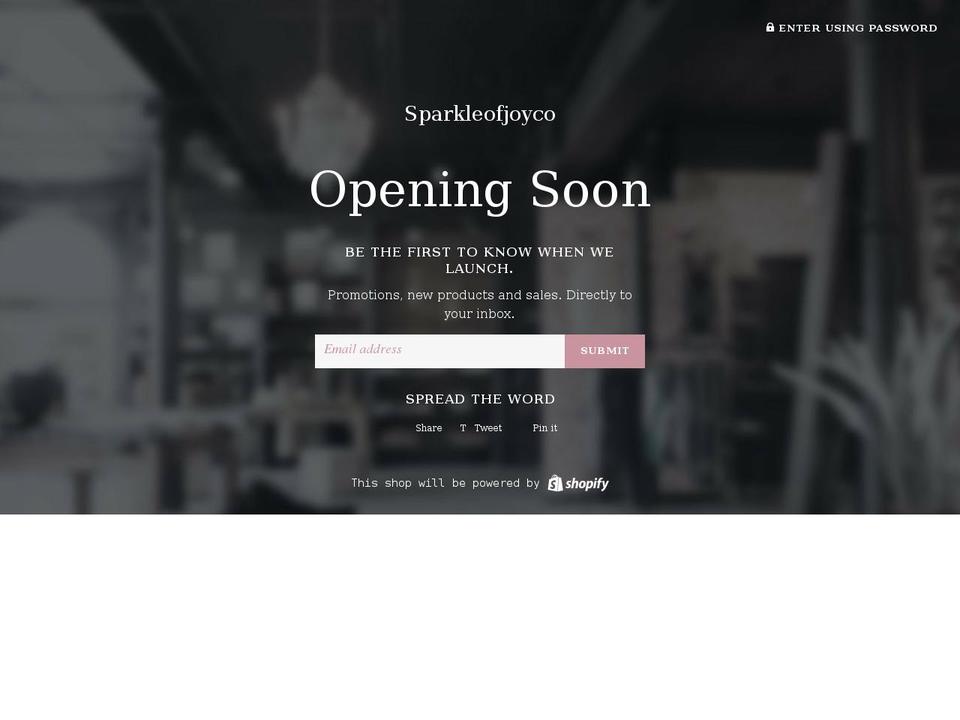 sparkleofjoyco.com shopify website screenshot