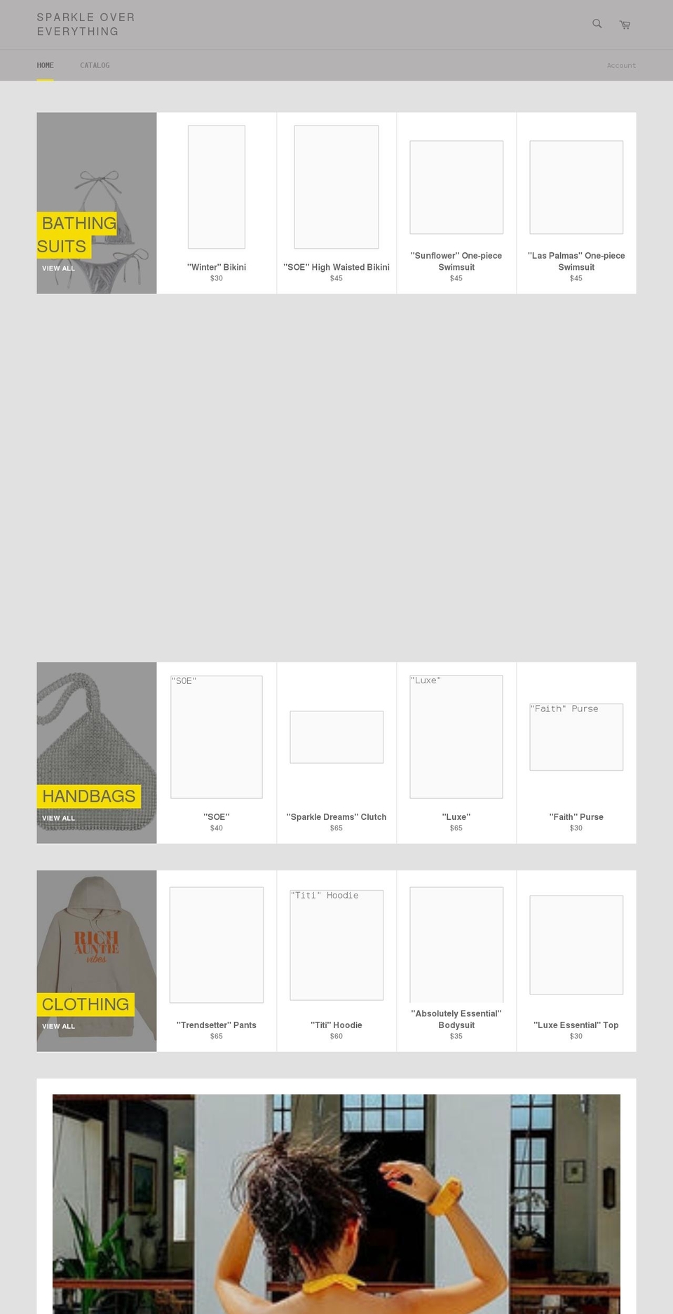 sparkleovereverything.com shopify website screenshot