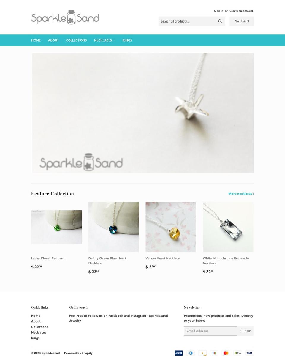 sparklesand.com shopify website screenshot