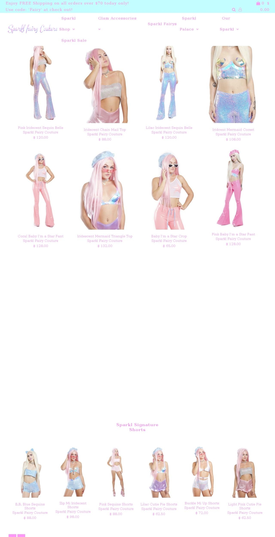 sparklfashion.com — Shopify storefront screenshot