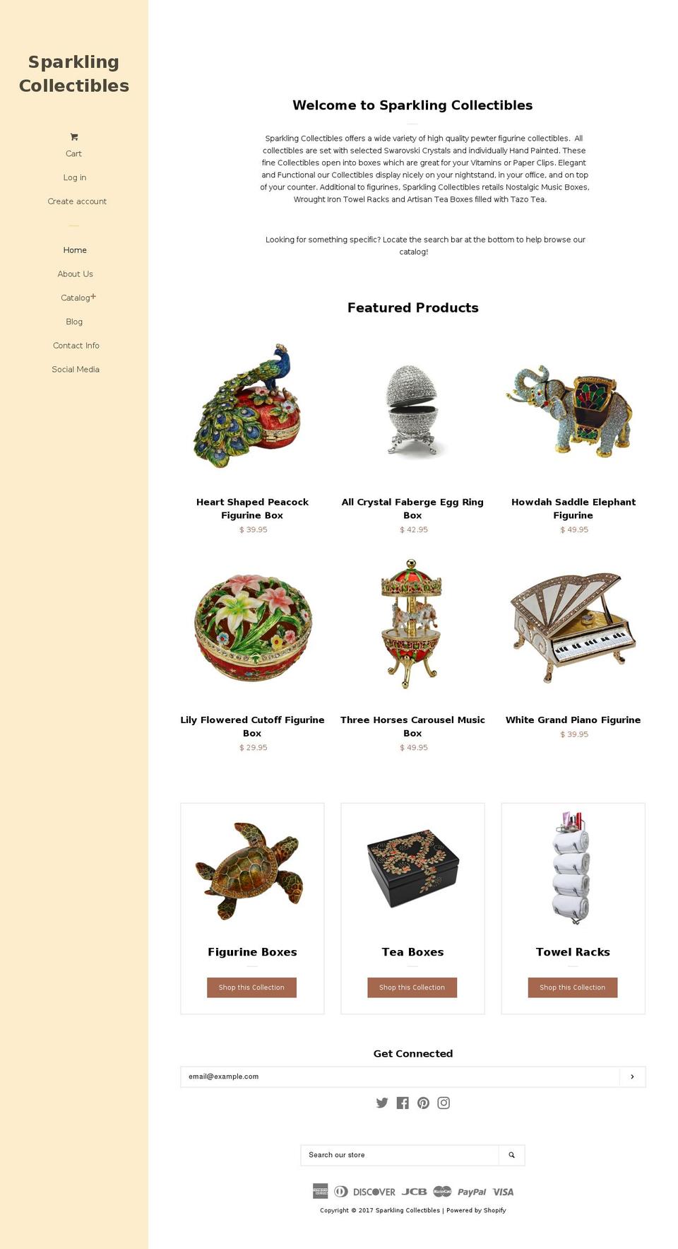 sparklingcollectibles.com shopify website screenshot