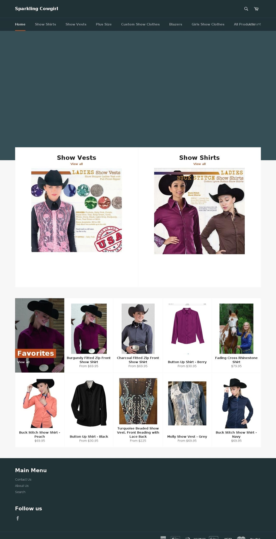 sparklingcowgirl.com shopify website screenshot